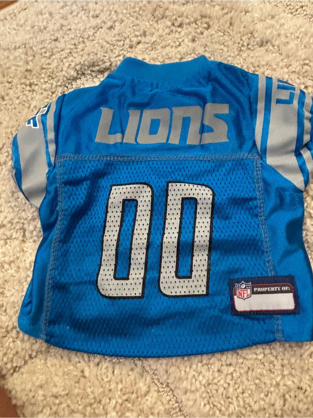 Detroit  'Lions' Mesh Dog Jersey - Pet Football Shirt small EUC